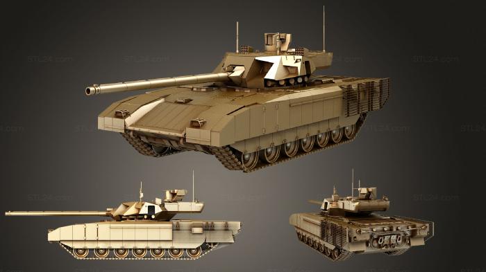 Автомобили и транспорт (T 14 Armata, CARS_3539) 3D модель для ЧПУ станка
